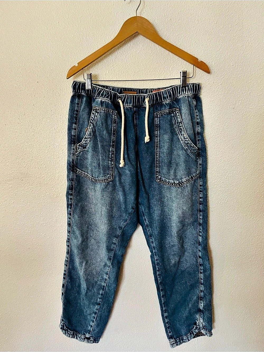 Pilcro by Anthropologie Drawstring Cottage Utility Denim Jeans Size Medium